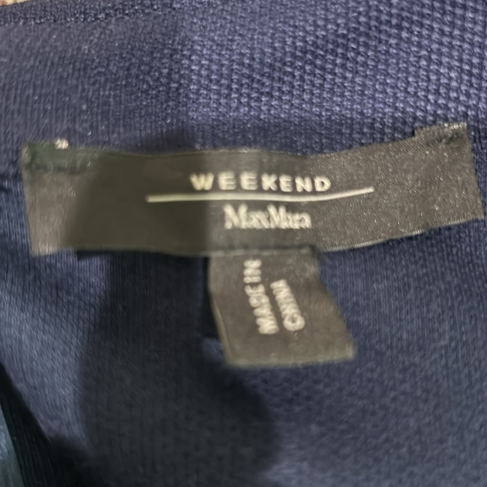 Weekend MaxMara navy knit pencil skirt. Size M - Picture 3 of 5